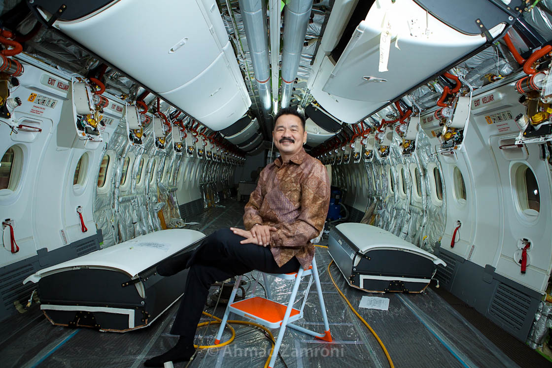 Lion Air chief executive officer (CEO) Rusdi Kirana poses for a portrait at a maintenance, repair and overhaul (MRO) facility ,Hang Nadim International Airport, Batam. The new MRO centre, to be called Batam Aero Technic, will handle heavy maintenance for Lion Group airlines, as well as heavy checks for third-party customers. Photo by Ahmad Zamroni